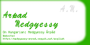 arpad medgyessy business card
